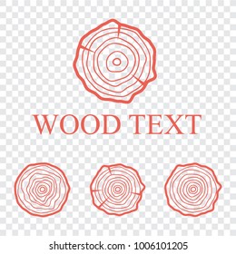 Tree rings icons vector illustration. Abstract age annual. Circle tree background