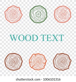 Tree rings icons vector illustration. Abstract age annual. Circle tree background