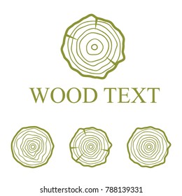 Tree rings icons vector illustration. Abstract age annual. Circle tree background
