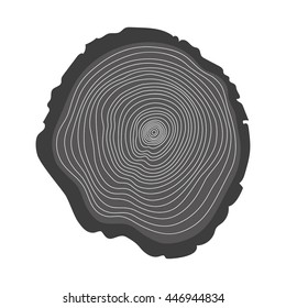 Tree rings illustration. Vector illustration.