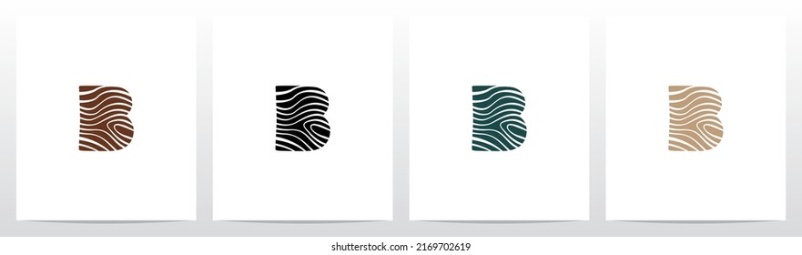 Tree Rings On Letter Logo Design B