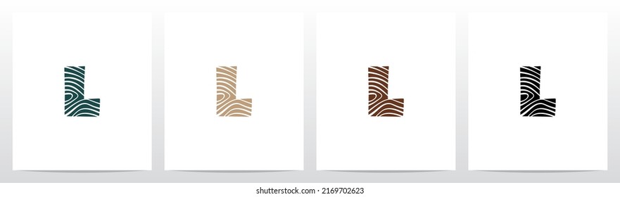 Tree Rings On Letter Logo Design L