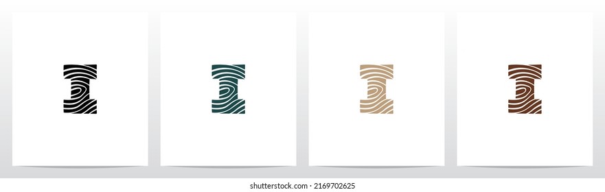 Tree Rings On Letter Logo Design I