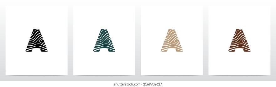 Tree Rings On Letter Logo Design A