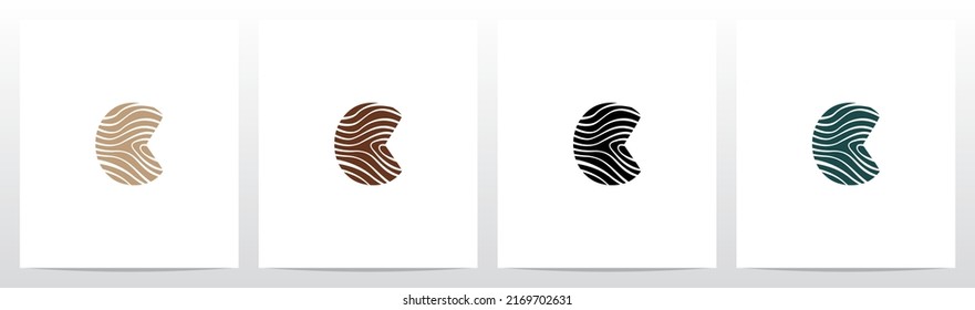 Tree Rings On Letter Logo Design C