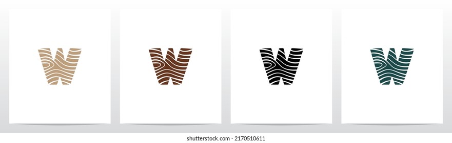 Tree Rings On Letter Logo Design W