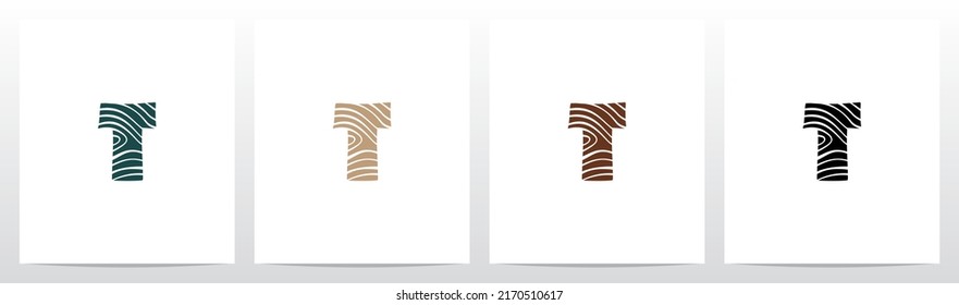 Tree Rings On Letter Logo Design T