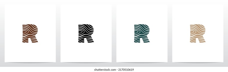 Tree Rings On Letter Logo Design R