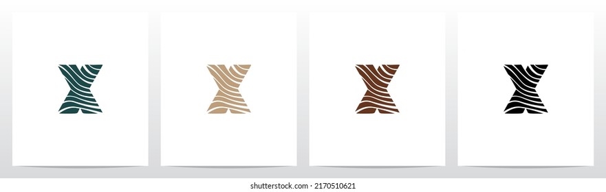 Tree Rings On Letter Logo Design X