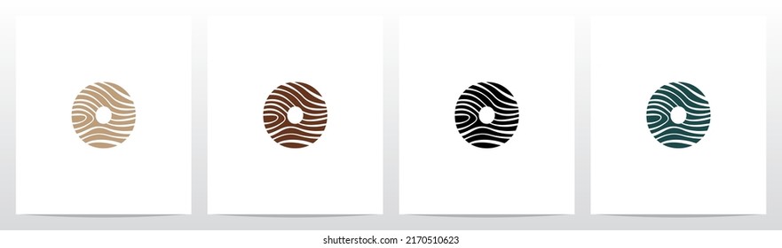 Tree Rings On Letter Logo Design O