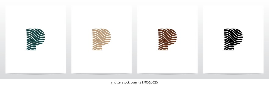 Tree Rings On Letter Logo Design P