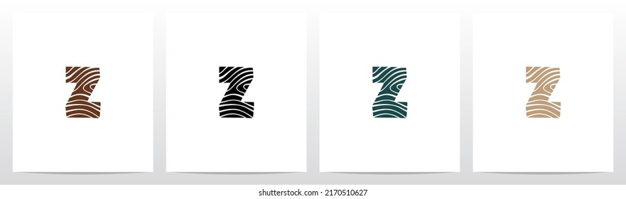Tree Rings On Letter Logo Design Z
