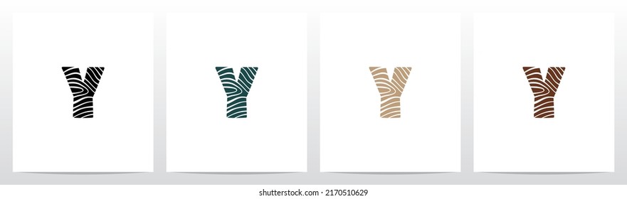 Tree Rings On Letter Logo Design Y