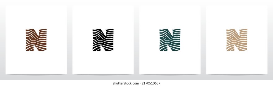 Tree Rings On Letter Logo Design N