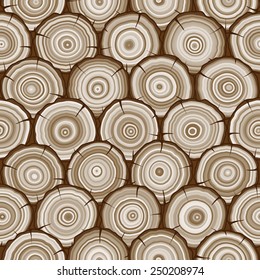tree rings seamless pattern- vector illustration. eps 8