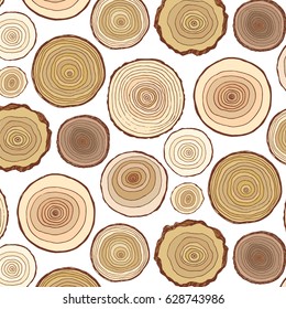 Tree rings vector pattern