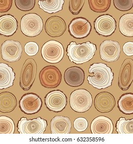 Tree rings vector pattern