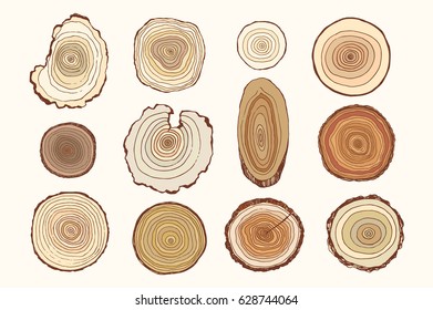 Tree rings vector set