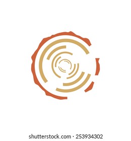 Tree rings vector sign Branding Identity Corporate logo design template Isolated on a white background