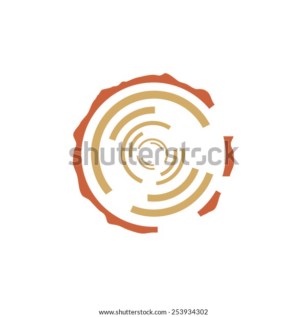 Tree Rings Vector Sign Branding Identity Stock Vector (Royalty Free ...