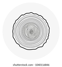 Tree Rings Wood Abstract Web Icon 