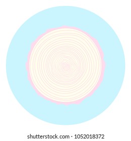 Tree rings wood abstract web icon 