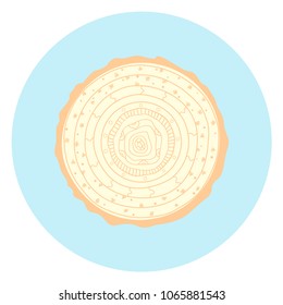 Tree rings wood abstract web icon 