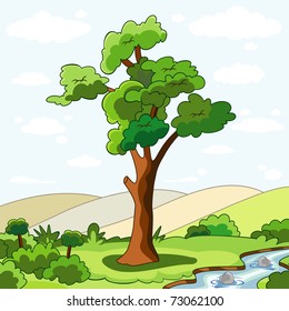 tree and rivulet