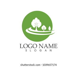 Tree road icon sign logo