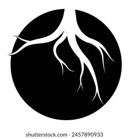 tree root icon template design illustration