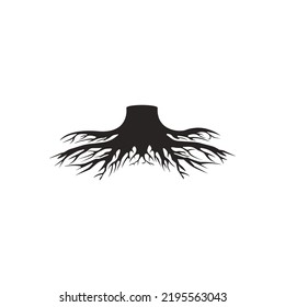 tree root icon vector illustration logo template