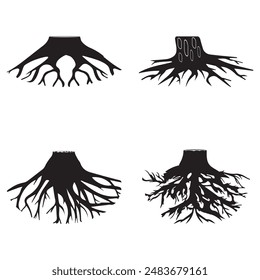 tree root icon vector illustration symbol design