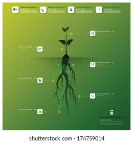 Tree And Root Infographic Design Template