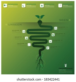 Tree And Root Infographic Science Background Design Template