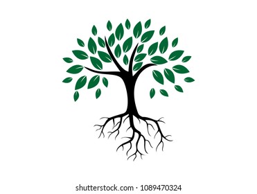 Tree Root Logo Stock Vector (Royalty Free) 1089470324 | Shutterstock