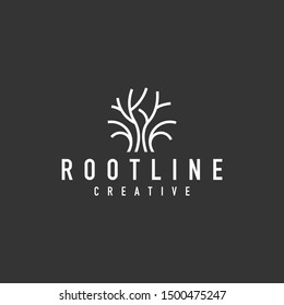 Tree Root Logo - Vector Illustration