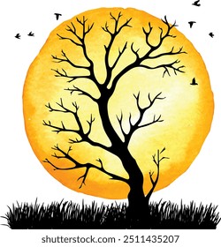 Árbol, Raíz del árbol, Raíz de la planta, árbol de Vectores de silueta