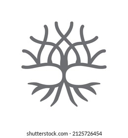 tree and roots in abstract form