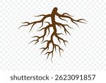 Tree roots icon. EPS 10.