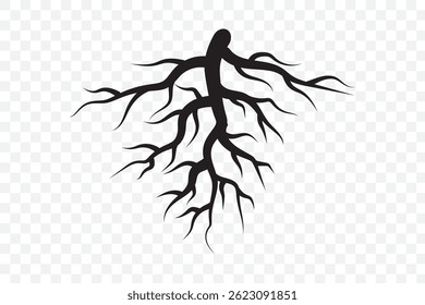 Tree roots icon. EPS 10.