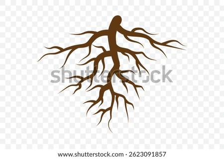 Tree roots icon. EPS 10.