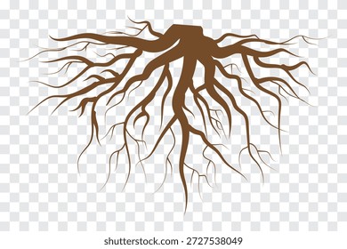 Ícone de raízes de árvore. Sistema raiz natural, ilustração Vetor. EPS 10.
