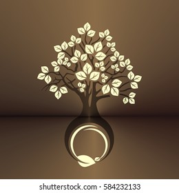  tree with roots and leaves