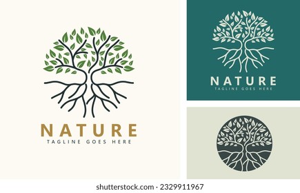 Tree and roots logo design inspiration