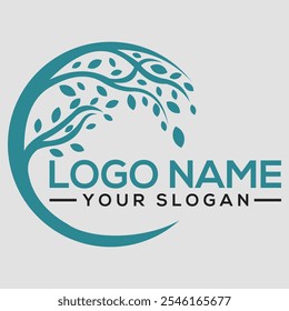 Tree and roots logo design vector  mangrove tree logo design
