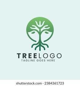 Tree Roots Logo design,Natural Tree Branch Logo