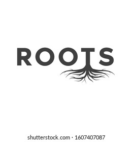 tree roots logo, icon and illustration