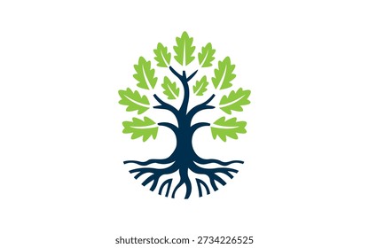 Tree Roots Nature Logo Growth Stability