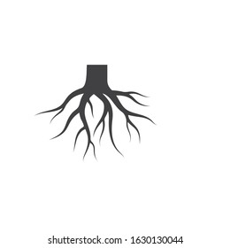 tree roots vector icon illustration design template
