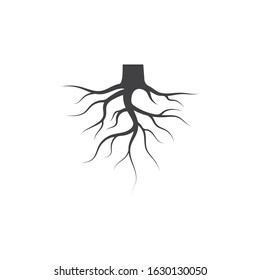 tree roots vector icon illustration design template